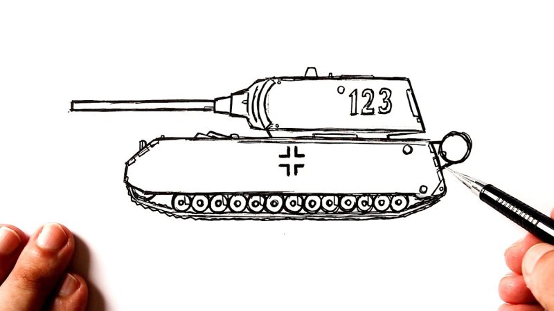 Рисунок танка легкий ИС-2