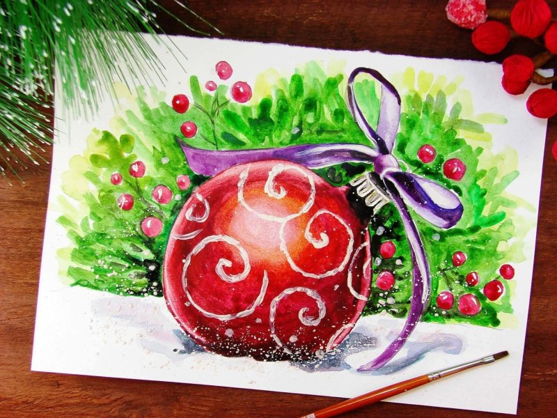 Рисунок на новогоднюю тематику
