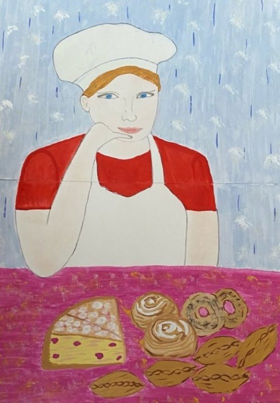 Рисунок мама повар