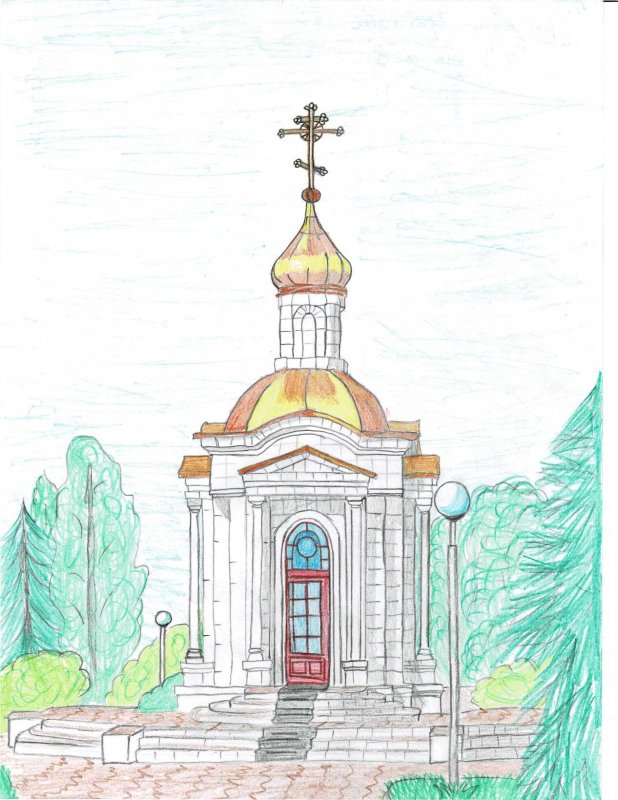 Храм рисунок