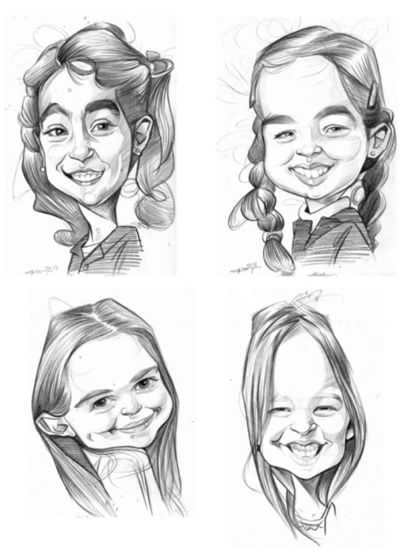 шаржи карандашом