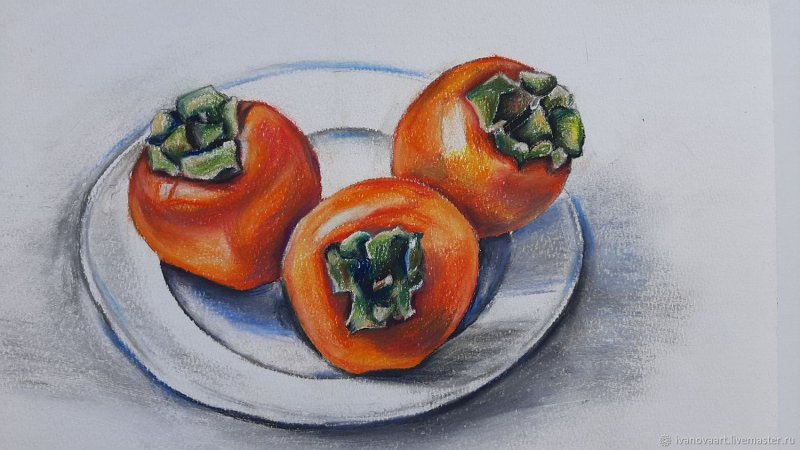 Рисунок хурма карандашом для детей