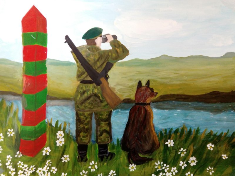 Пограничники живопись