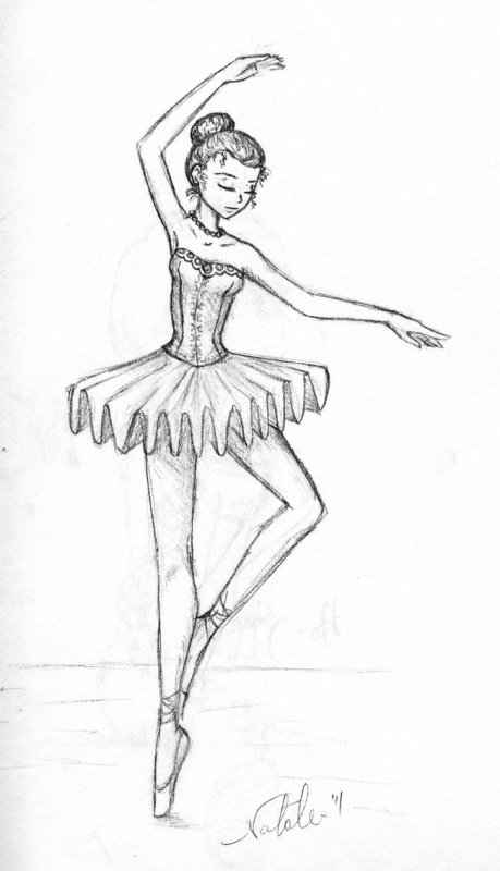 Балерина рисунок карандашом