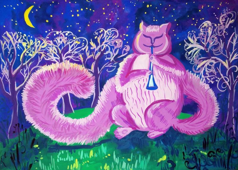 Кот Баюн рисунок