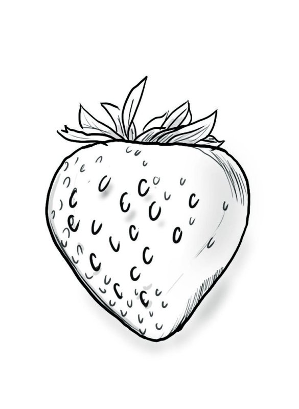 Клубника для рисования