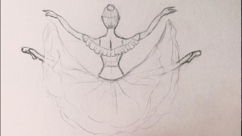 Балерина рисунок карандашом