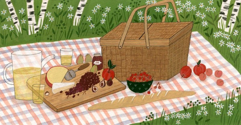 пикник иллюстрация