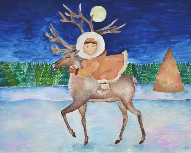 Якутская зима рисунок