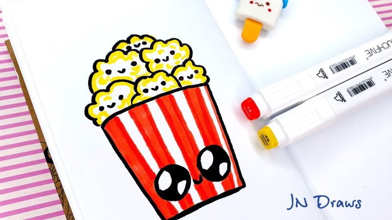 Рисунок легкий фломастером