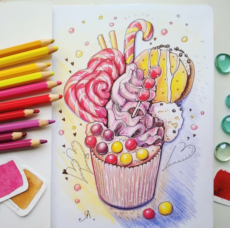 Рисунки скетч маркерами