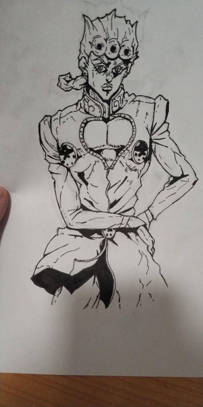 Джоджо рисунок карандашом