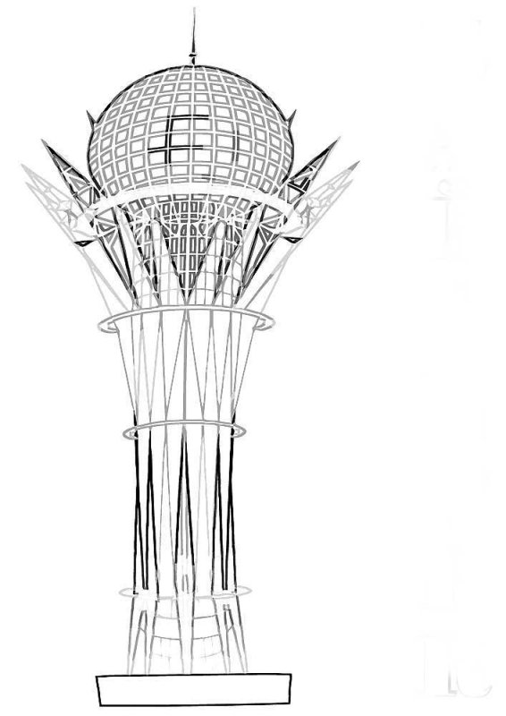 Байтерек Астана рисунок