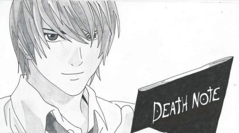 Ягами Лайт рисунок карандашом