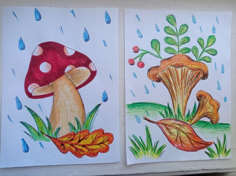 Идеи для рисунков грибочки