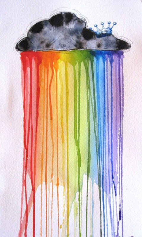 Рисунки акварельными красками