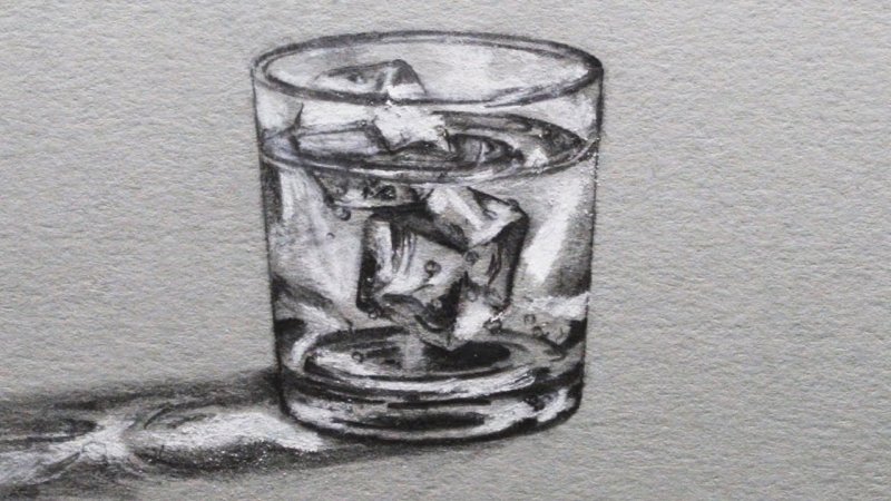 Стакан воды рисунок