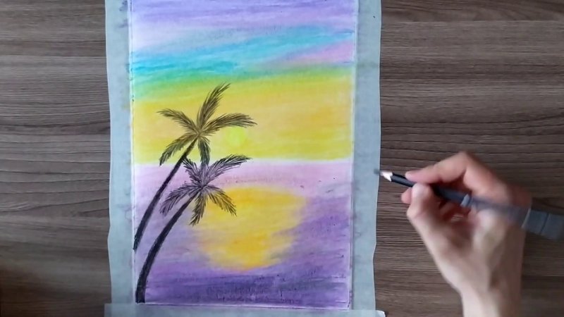 Рисуем восковыми мелками