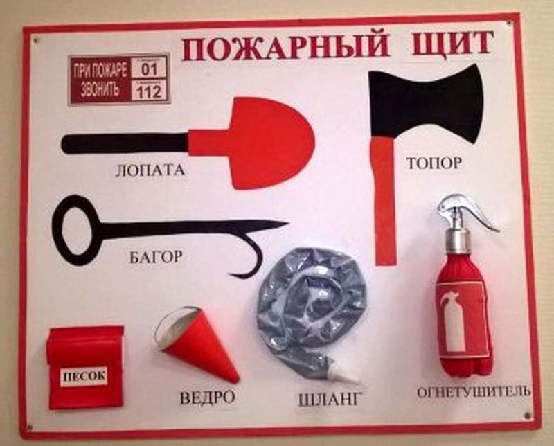 Пожарный щит для детского сада