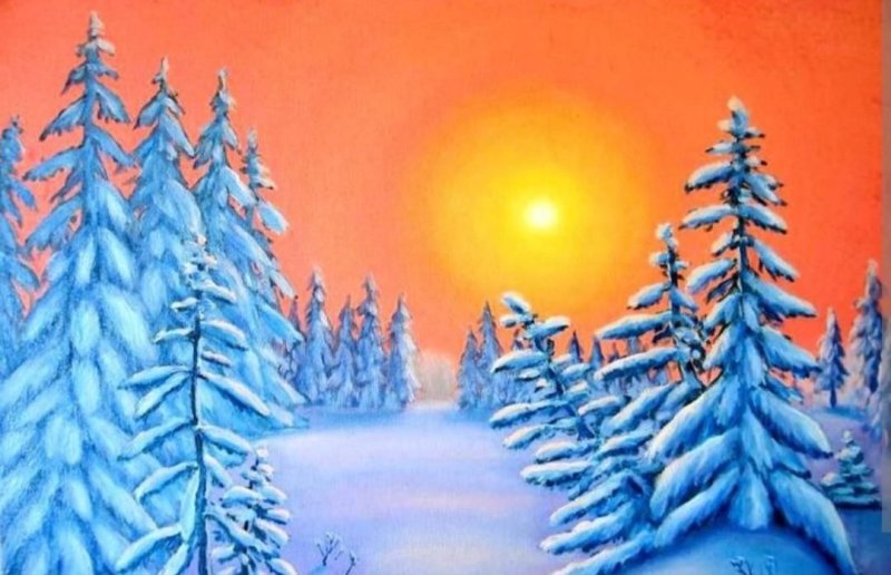 Рисунок на зимнюю тему