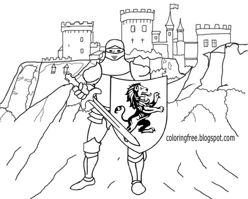 Крепость раскраска