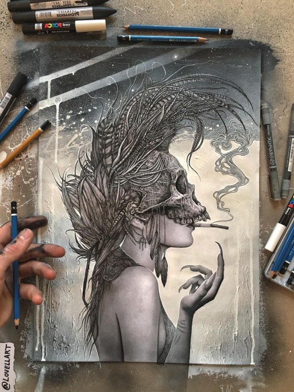 Рисунки карандашом фантастика
