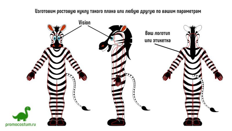 Ростовая кукла Зебра