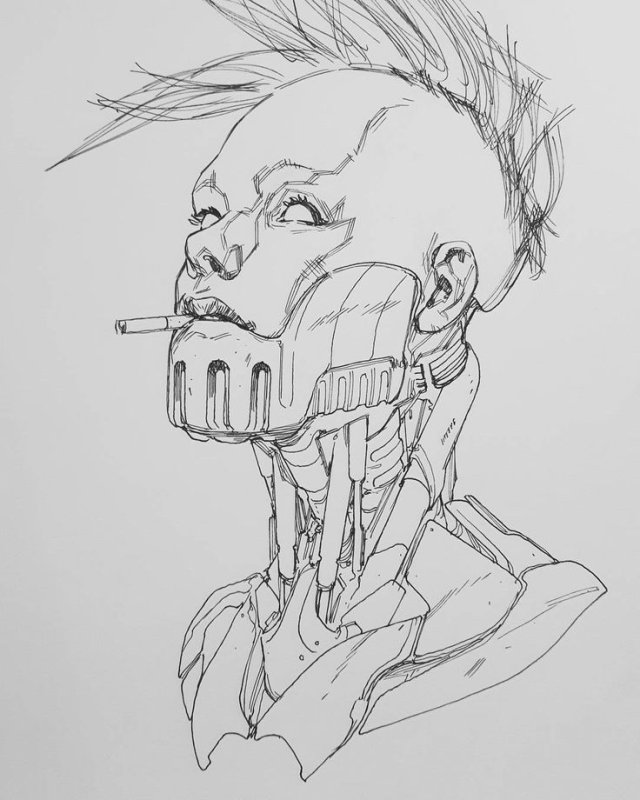 Cyberpunk 2077 тату эскизы