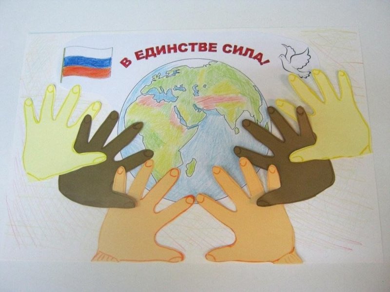 Рисунки на тему в единстве наша сила