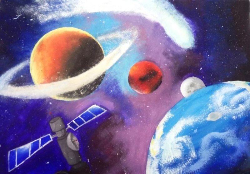 Рисунок на космическую тему
