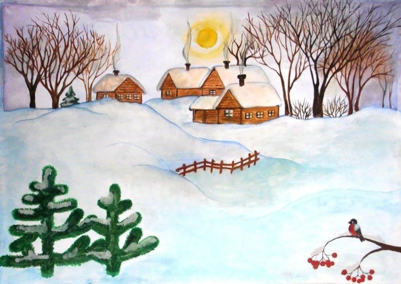 Рисунок красота зимы