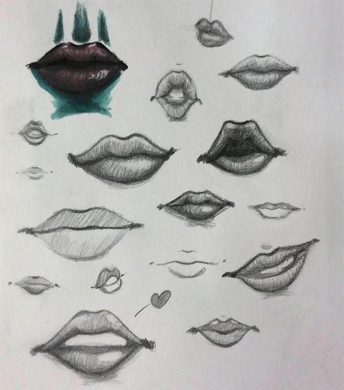 Губы рисунок
