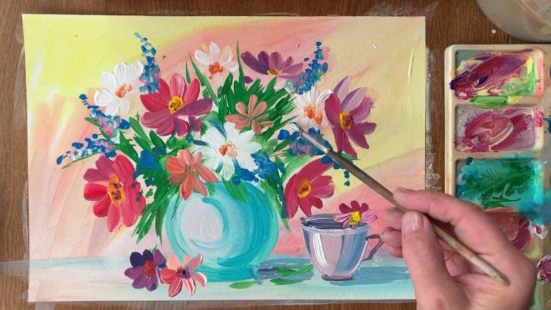 Цветы для рисования детям