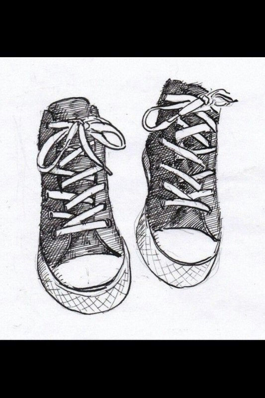 кроссовки карандашом