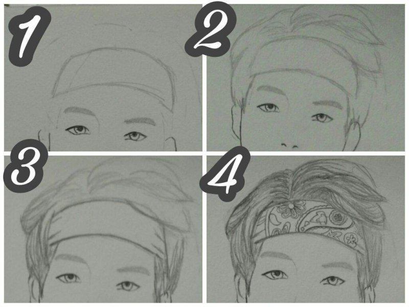 рисунки для срисовки бтс