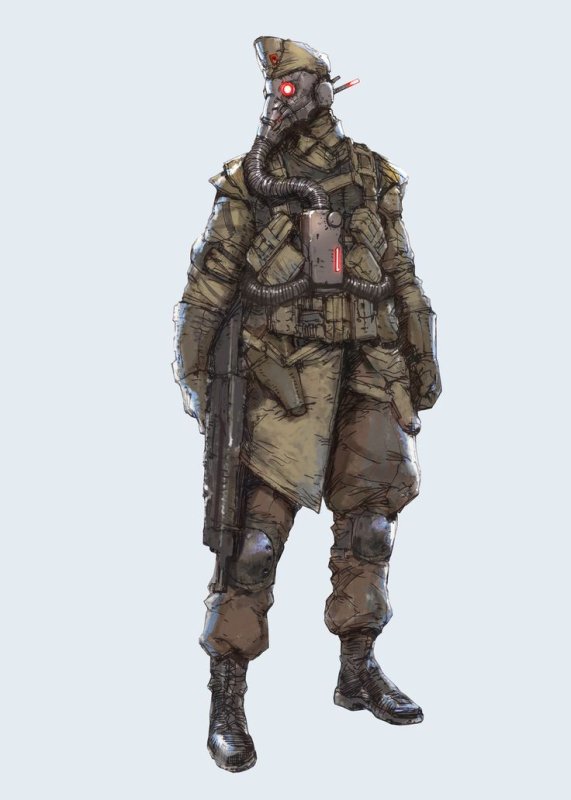 Dieselpunk Concept Art солдат
