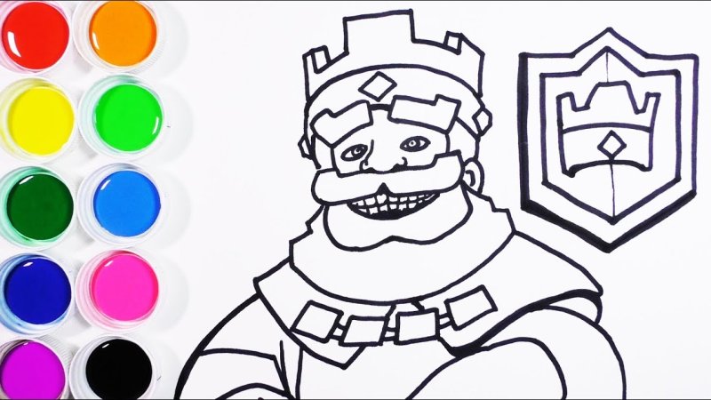 Контуры персонажа из игры Clash Royale