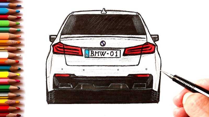 BMW m5 рисоваться