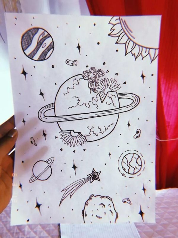 Космос карандашом