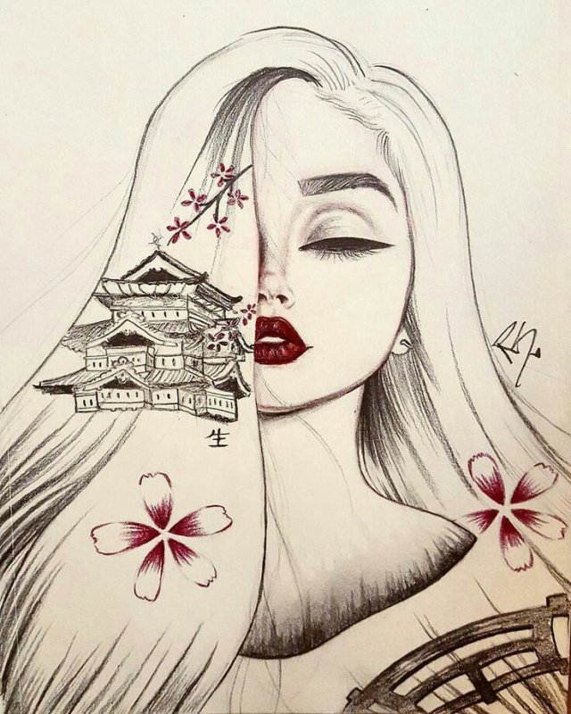 Классные рисунки девушек