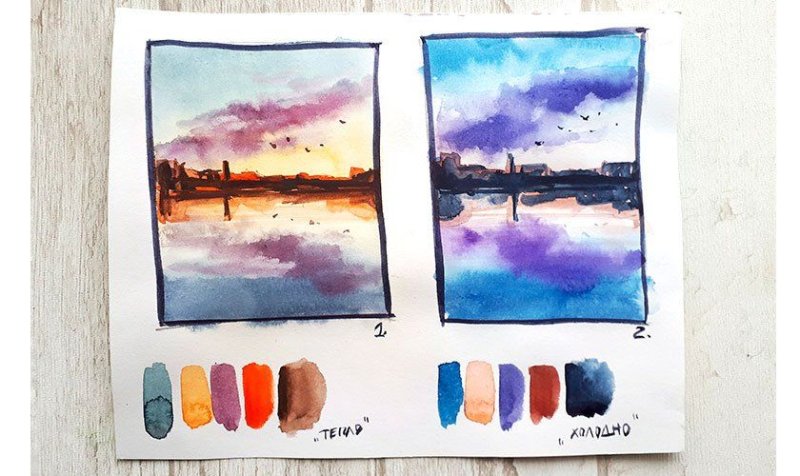 Рисунки акварелью лёгкие