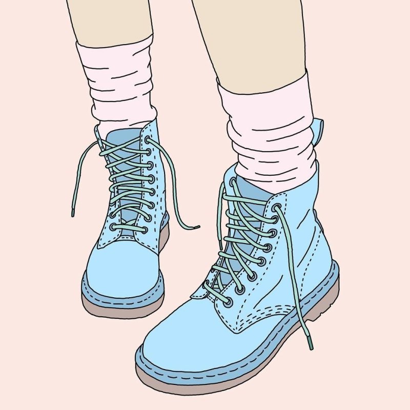 Рисовка ботинок