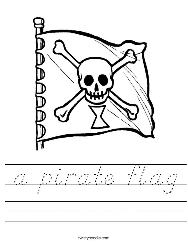 Пиратский флаг трафарет