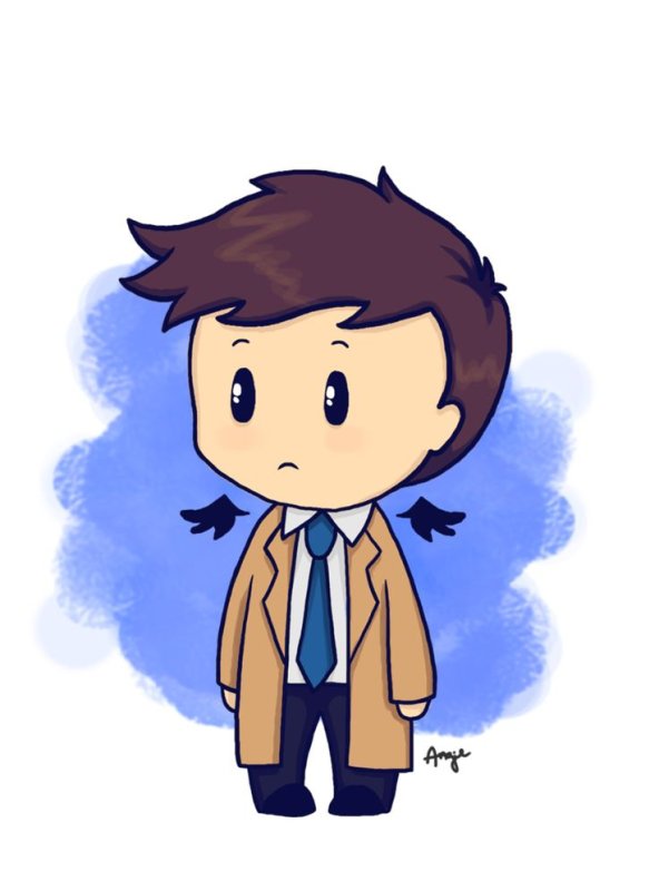 сверхъестественное кастиэль чиби