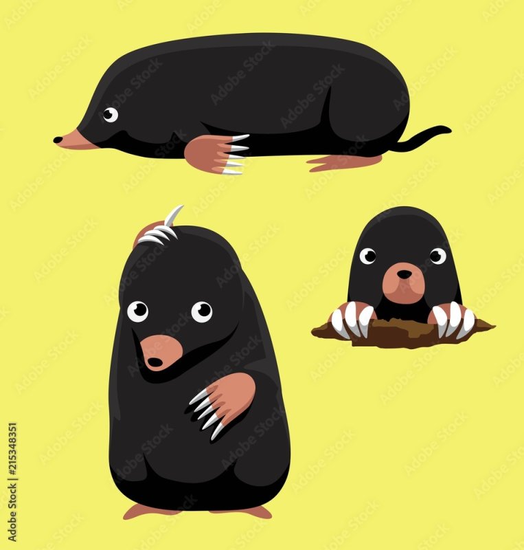 Крот стилизация