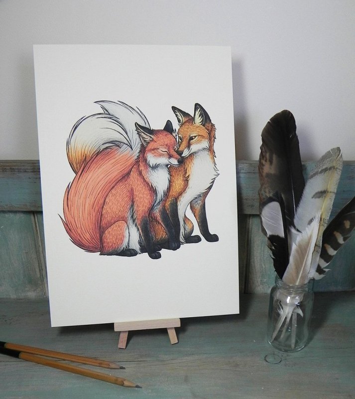 Идеи для рисунков с лисами