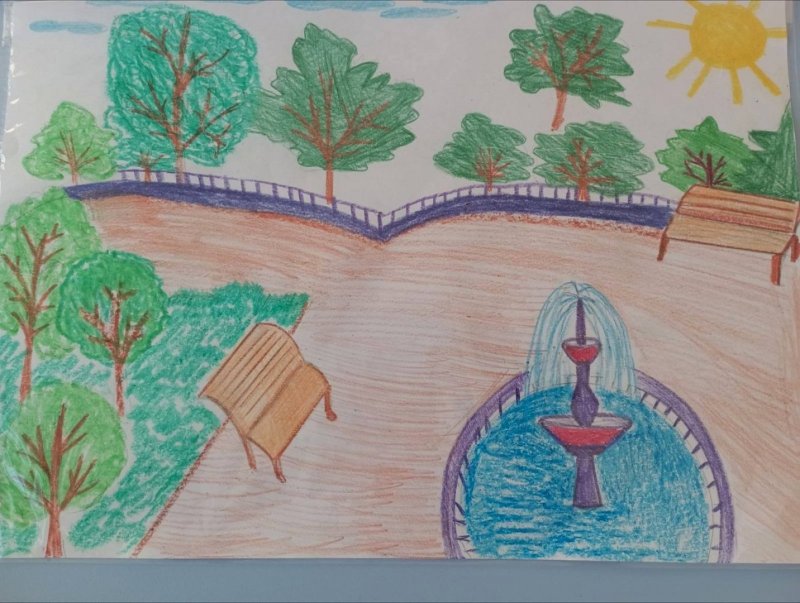 Парк детский рисунок