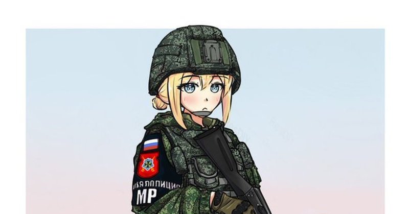 Девушка Военная арт