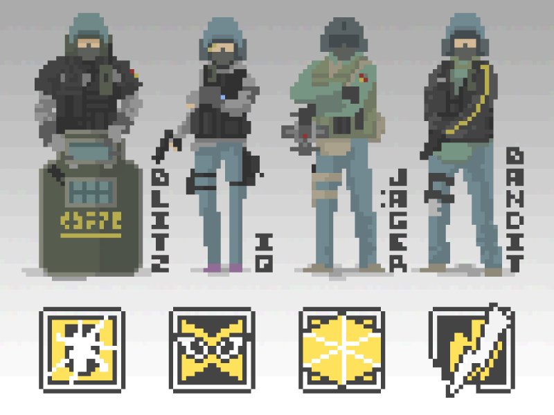 Пиксельный Rainbow Six Siege