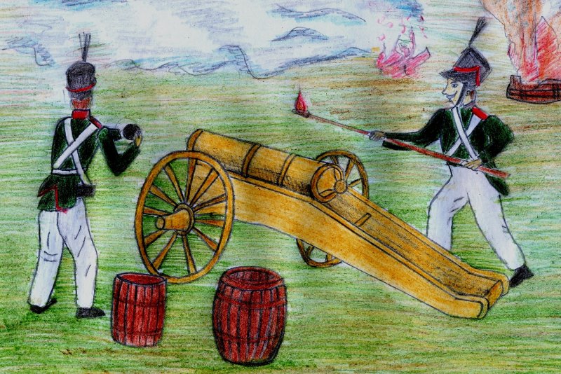 Бородинское сражение 1812 рисунок для детей